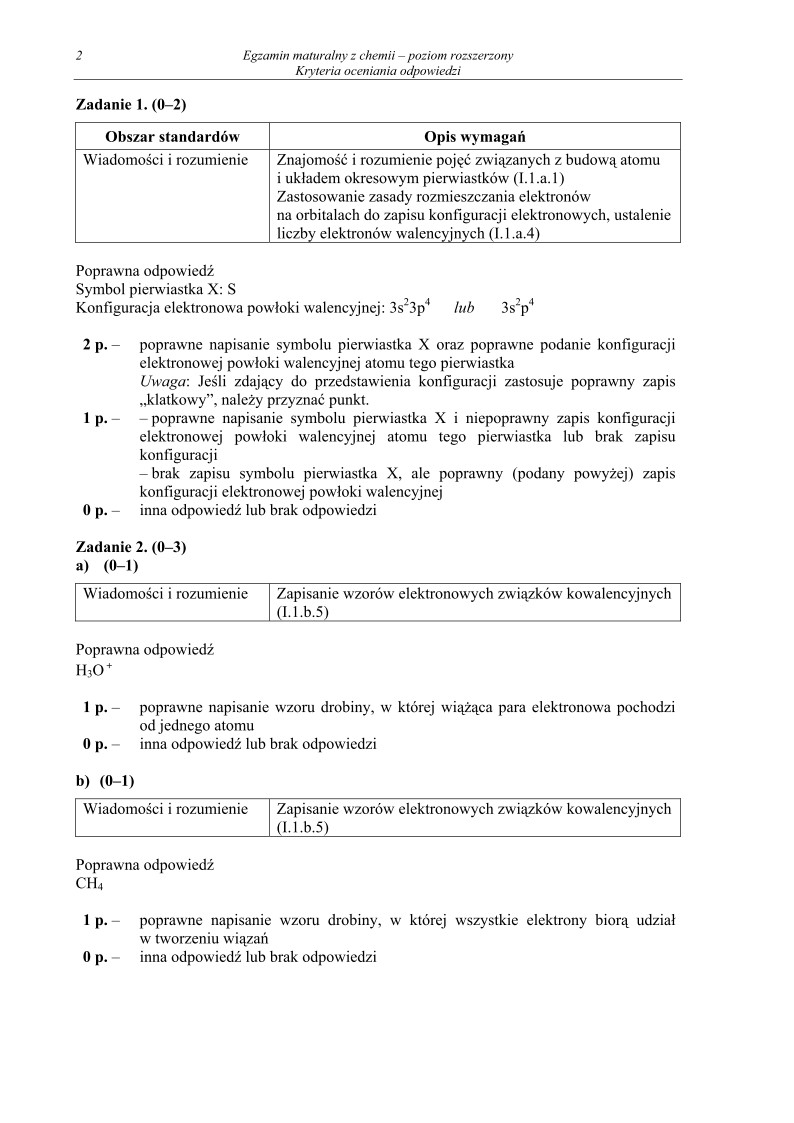Odpowiedzi - chemia, p. rozszerzony, matura 2011-strona-02