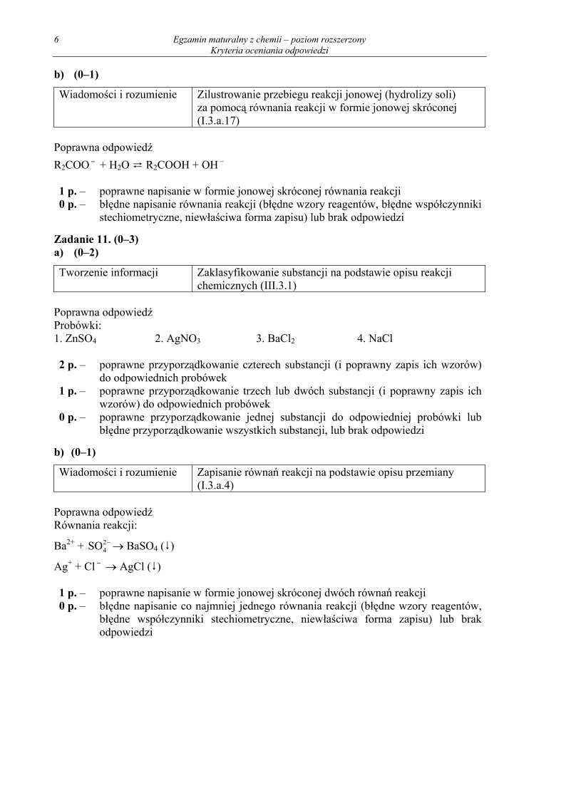 Odpowiedzi - chemia, p. rozszerzony, matura 2011-strona-06