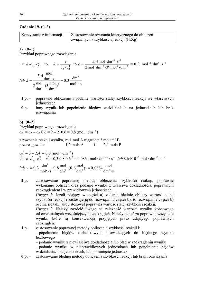Odpowiedzi - chemia, p. rozszerzony, matura 2011-strona-10