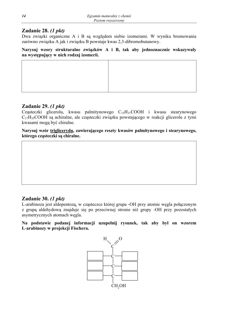 Pytania - chemia, p. rozszerzony, matura 2011-strona-14