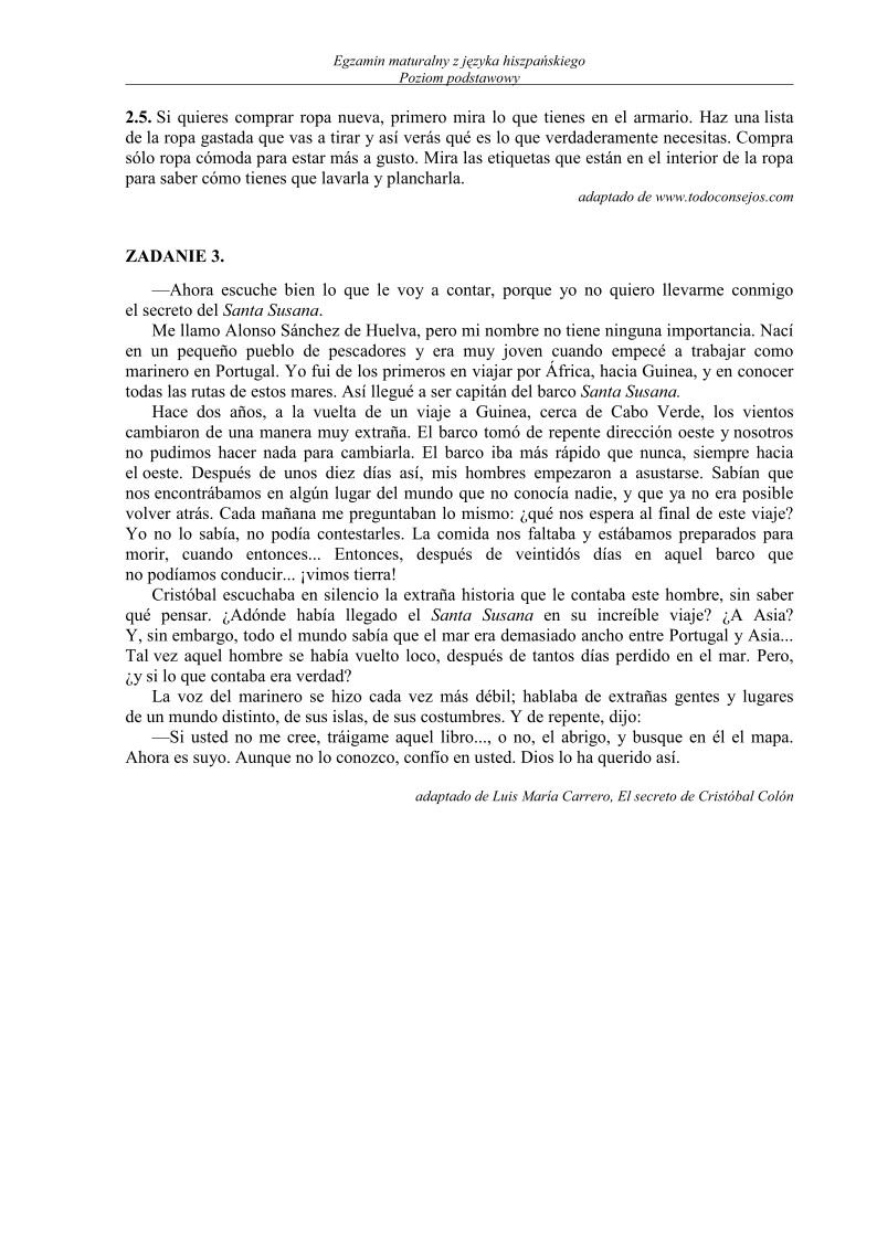 Transkrypcja - jezyk hiszpanski, p. podstawowy, matura 2011-strona-02