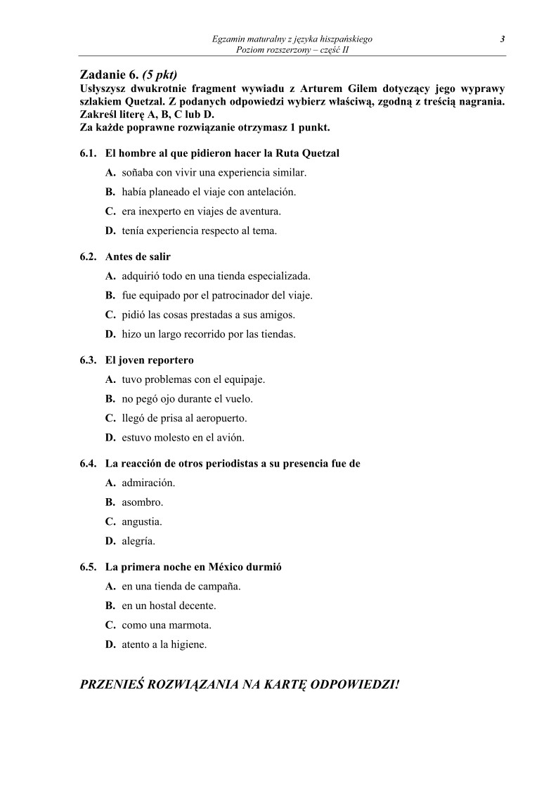 Pytania - jezyk hiszpanski, p. rozszerzony, matura 2011 cz2-strona-03