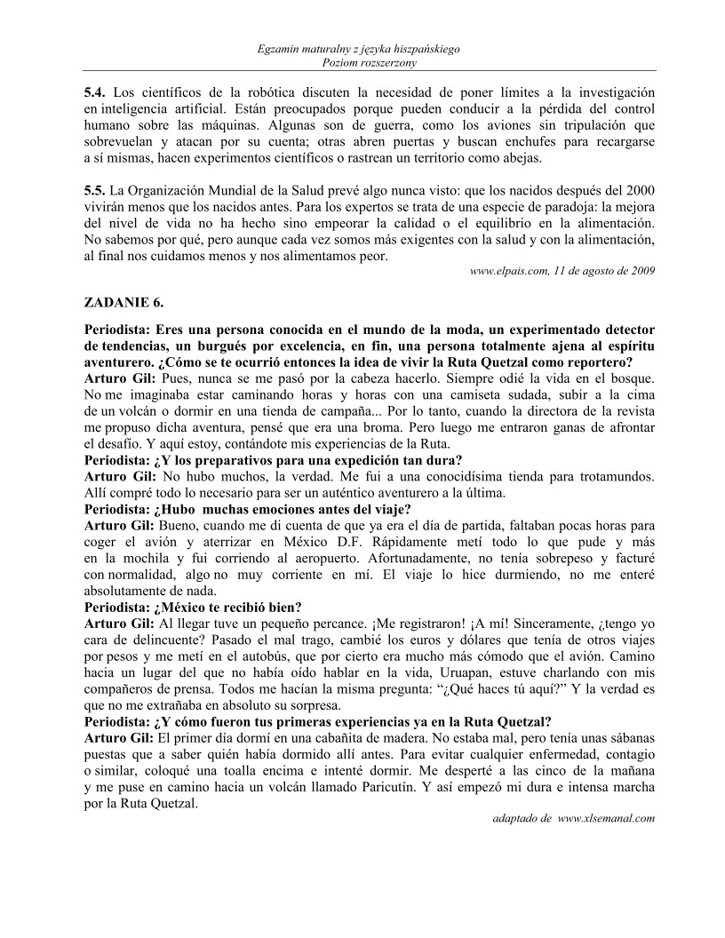 Transkrypcja - jezyk hiszpanski, p. rozszerzony, matura 2011-strona-02