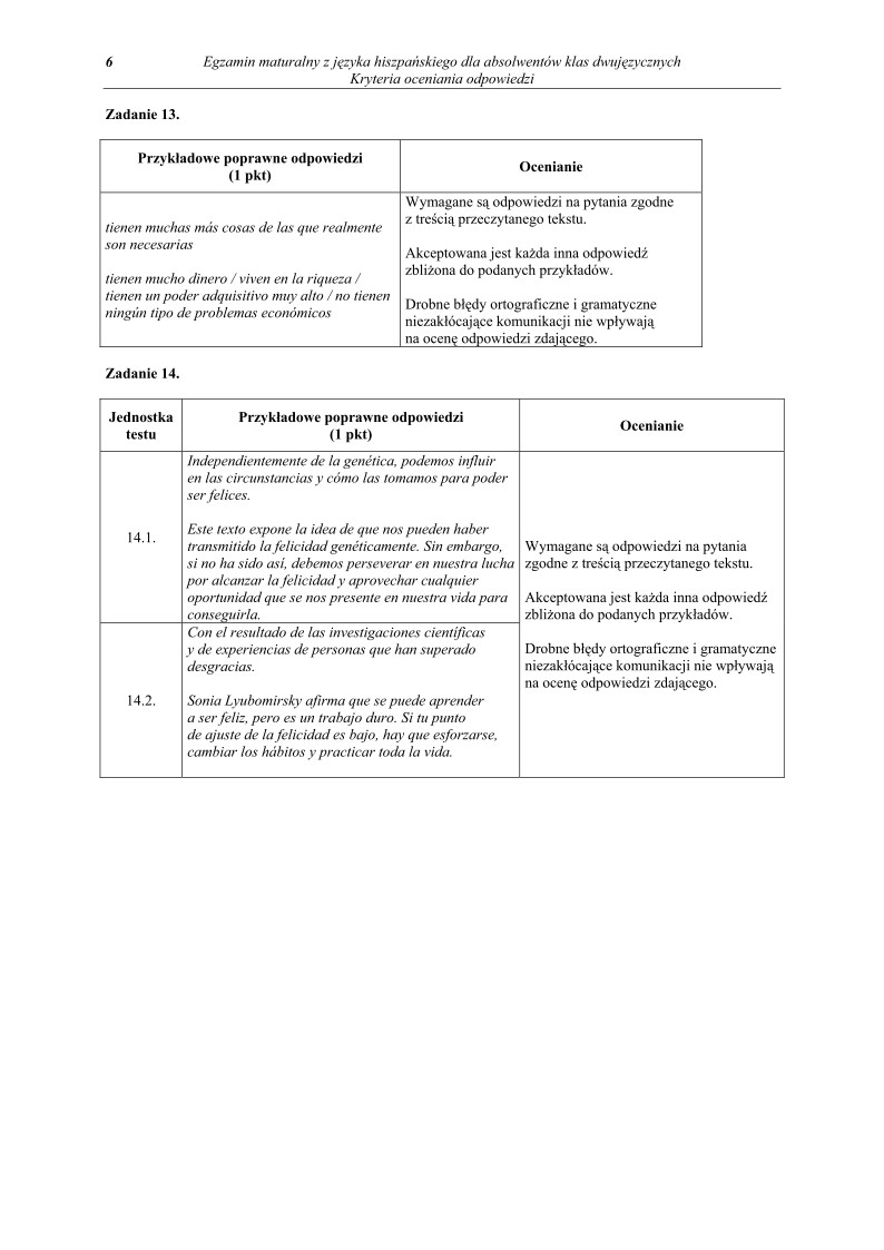 Odpowiedzi- jezyk hiszpanski, w klasach dwujezycznych, matura 2011-strona-06