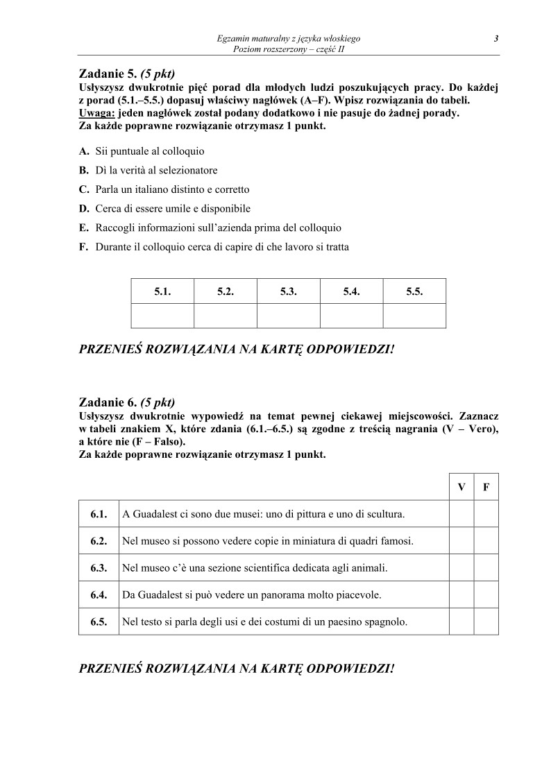 Pytania - jezyk wloski, p. rozszerzony, matura 2011 cz2-strona-03