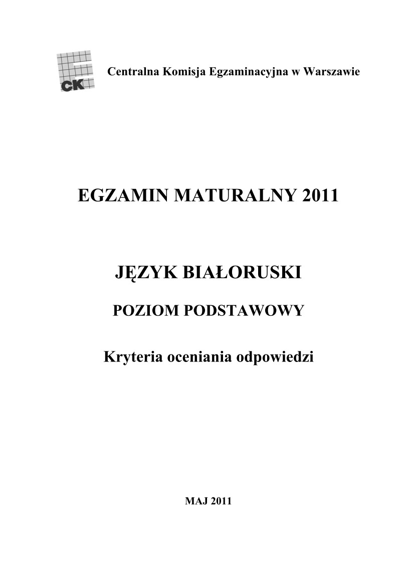 Odpowiedzi - jezyk bialoruski, p. podstawowy, matura 2011-strona-01