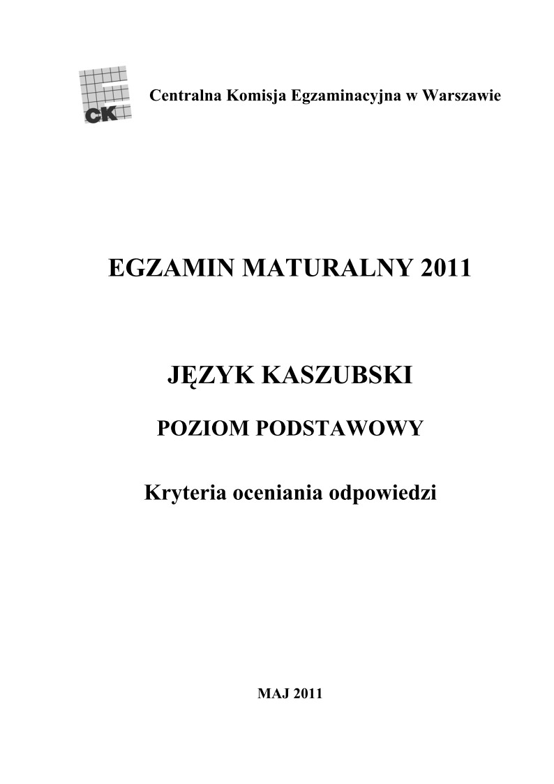 Odpowiedzi - jezyk kaszubski, p. podstawowy, matura 2011-strona-01