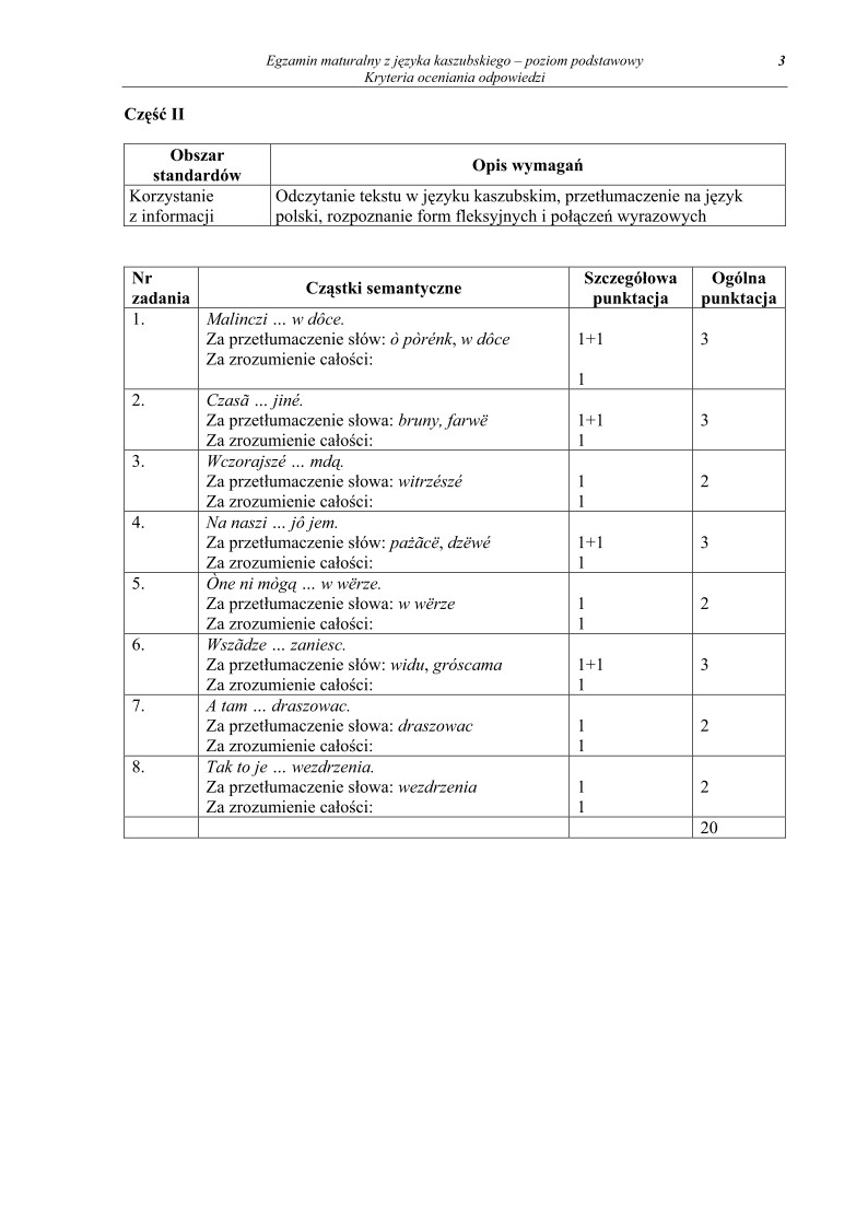 Odpowiedzi - jezyk kaszubski, p. podstawowy, matura 2011-strona-03