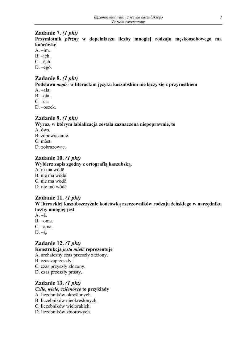 Pytania - jezyk kaszubski, p. rozszerzony, matura 2011-strona-03