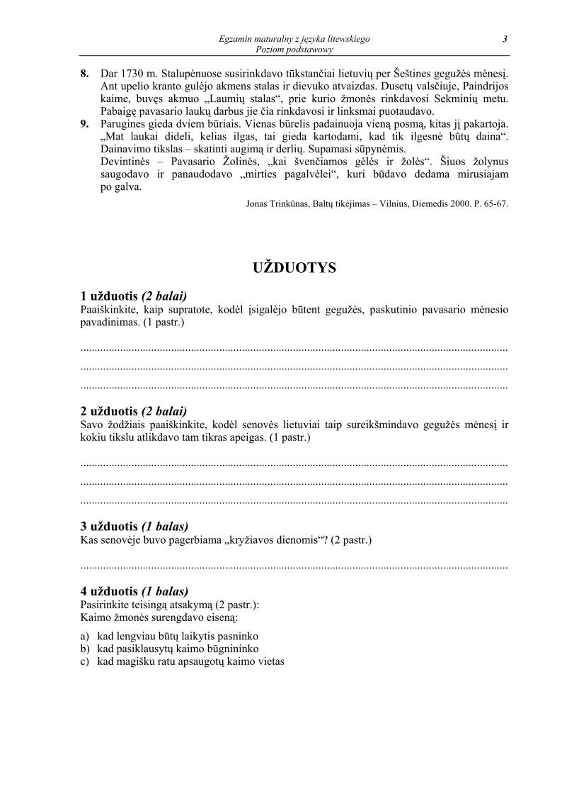 Pytania - jezyk litewski, p. podstawowy, matura 2011-strona-03
