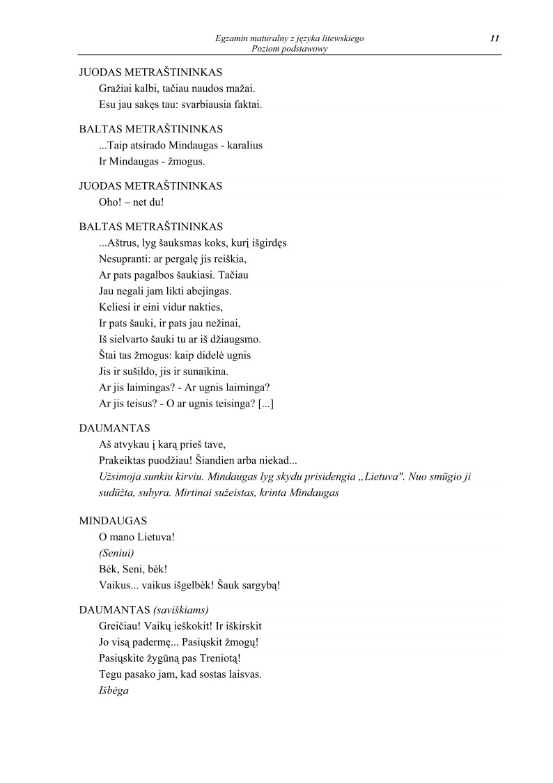 Pytania - jezyk litewski, p. podstawowy, matura 2011-strona-11