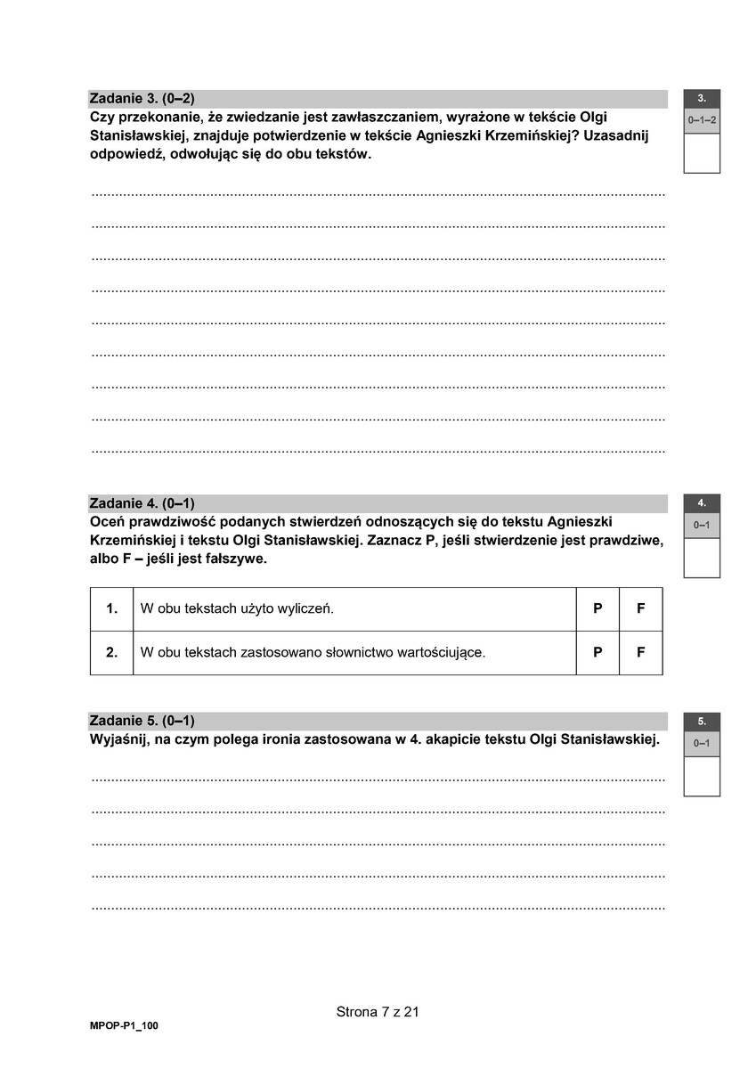 Arkusz 1 – test - język polski podstawowy - matura 2023 - maj - 0007