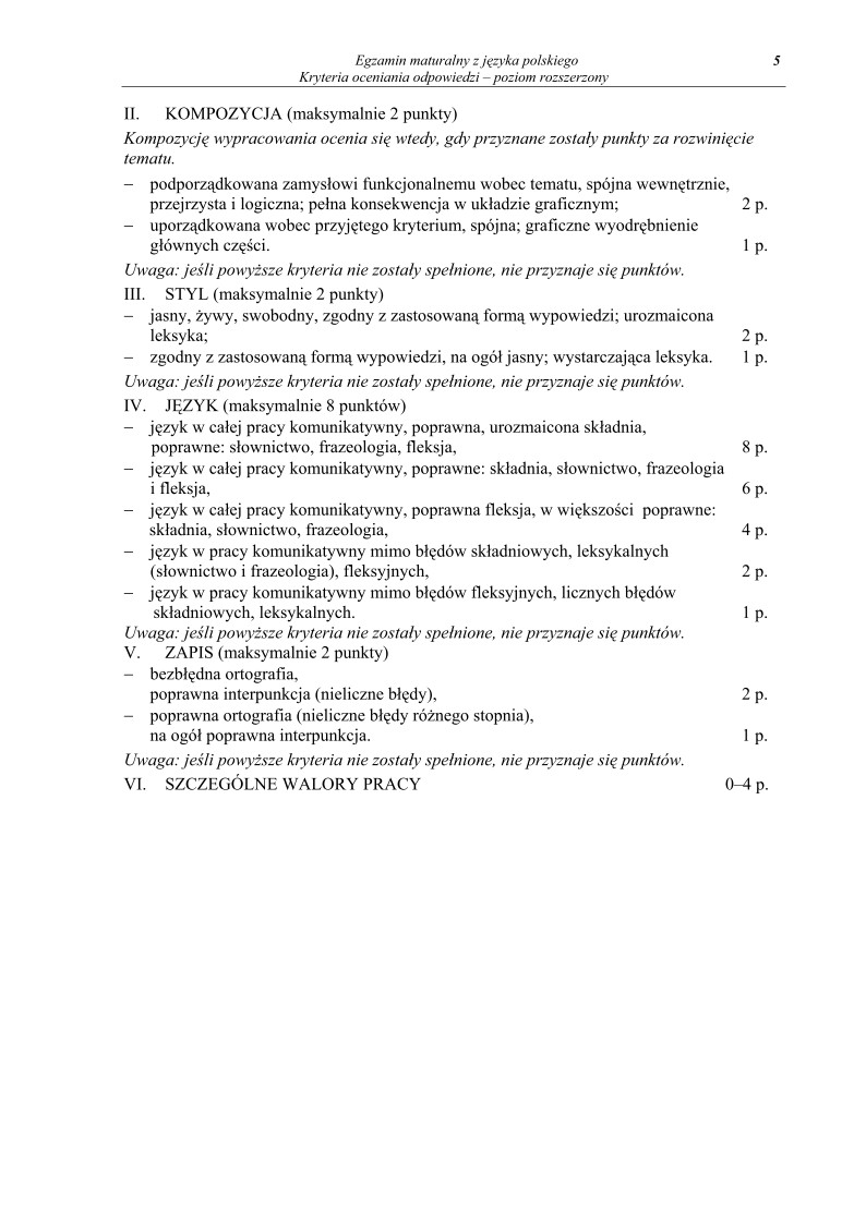 Odpowiedzi - jezyk polski, p. rozszerzony, matura 2012-strona-05
