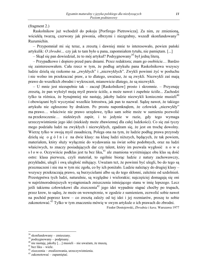 Pytania - jezyk polski dla osob nie slyszacych, matura 2012-strona-11