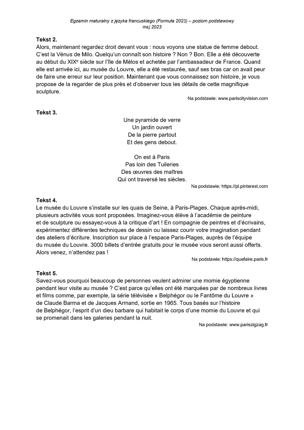 transkrypcja - francuski podstawowy - matura 2023 - maj - 0002