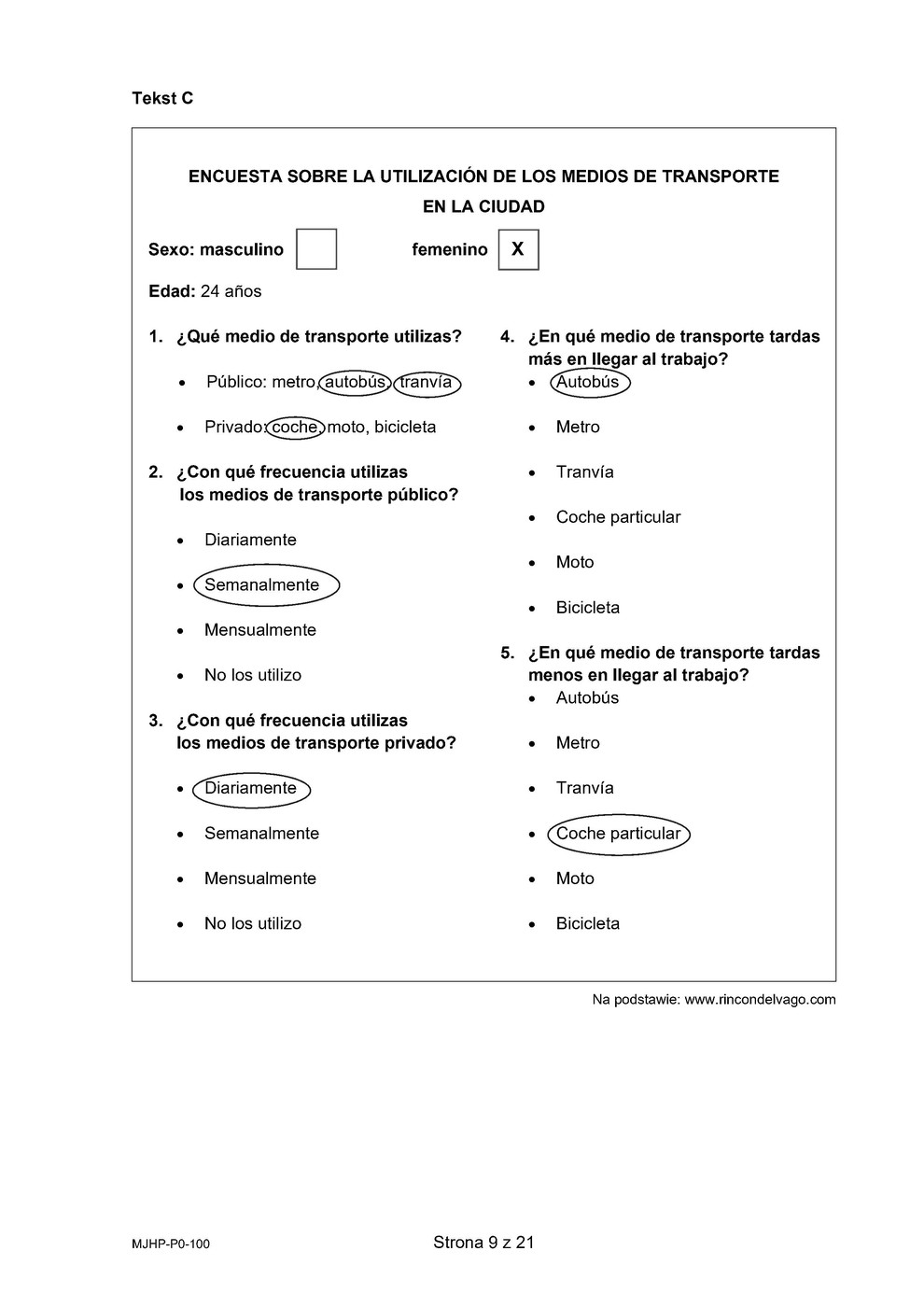 arkusz - hiszpański podstawowy - matura 2023 - maj - 0009