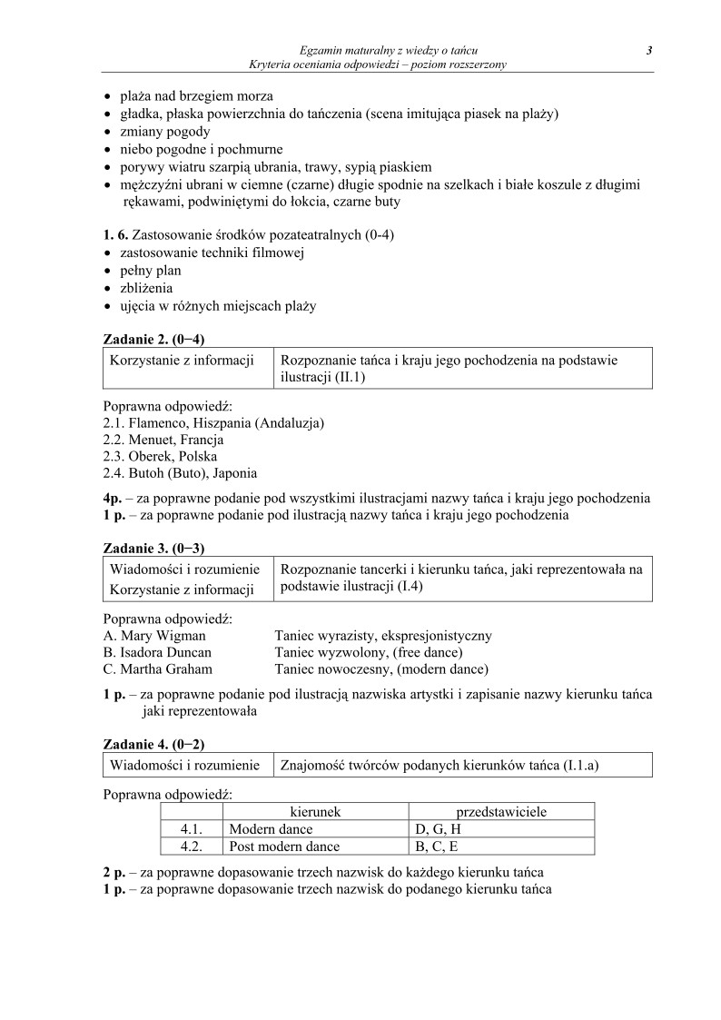 Odpowiedzi - wiedza o tancu, p. rozszerzony, matura 2012-strona-03