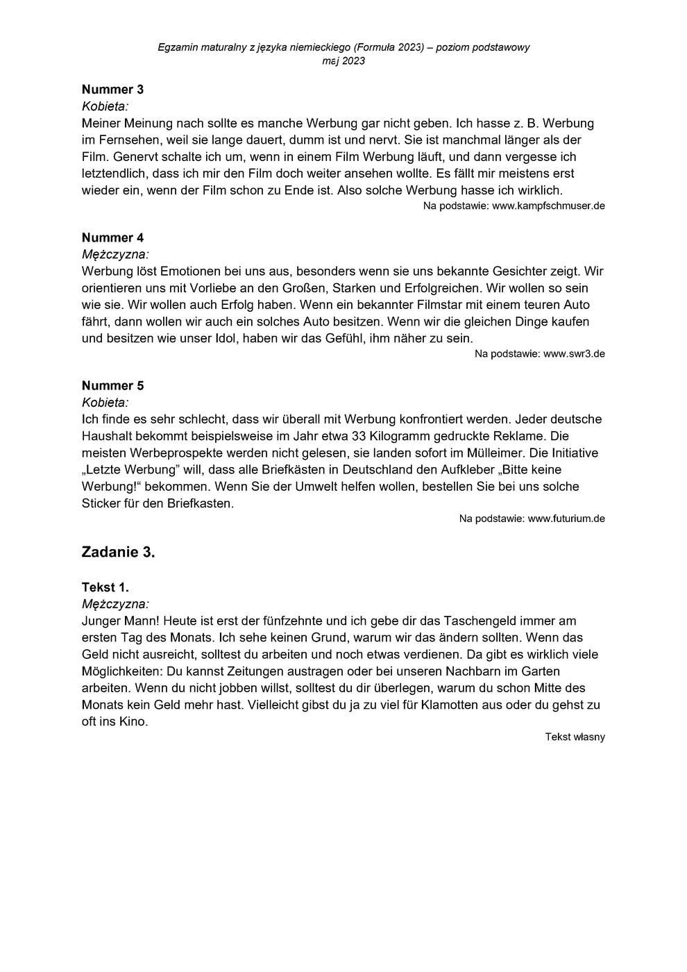 transkrypcja - niemiecki podstawowy - matura 2023 - maj - 0002