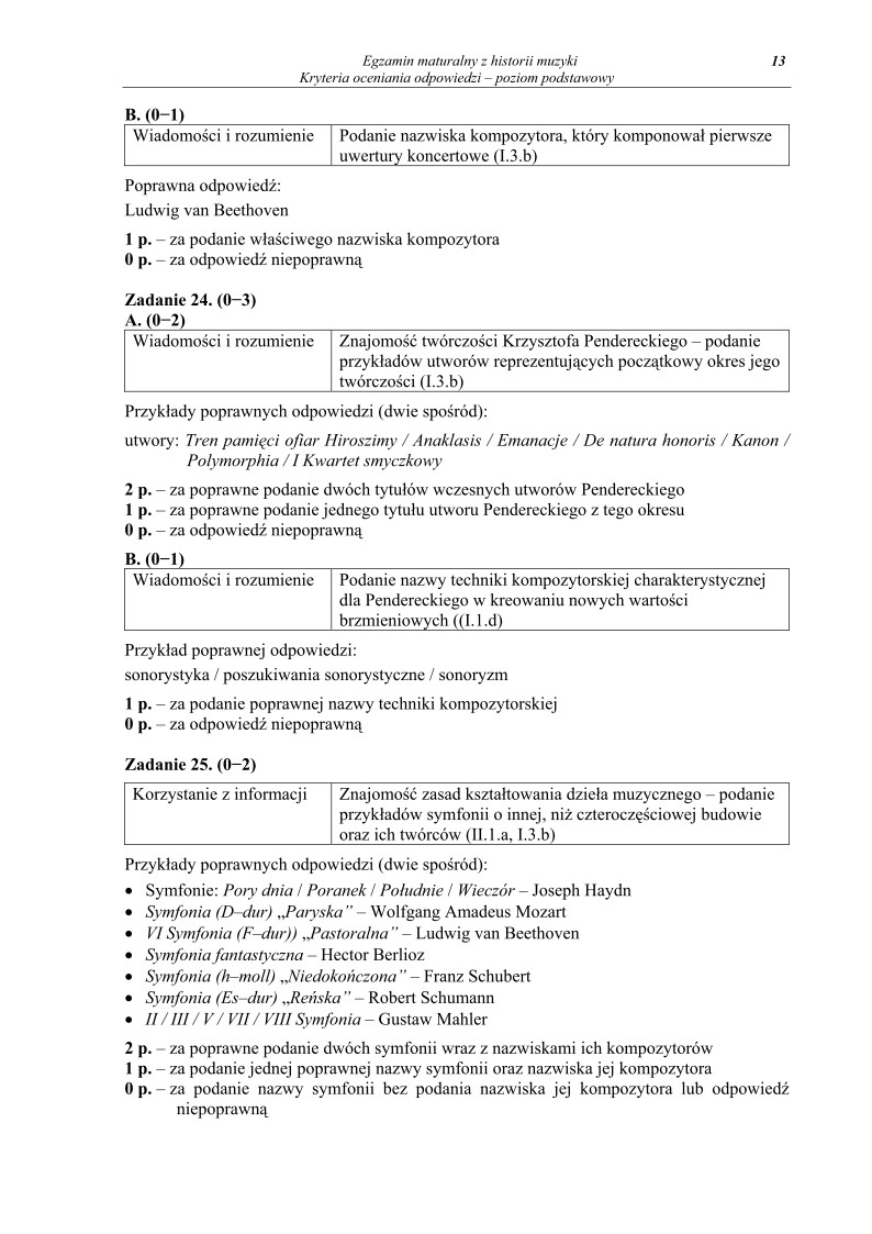 Odpowiedzi - historia muzyki, p. podstawowy, matura 2012-strona-13