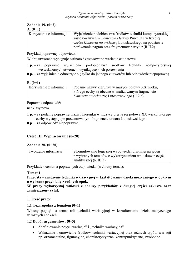 Odpowiedzi - historia muzyki, p. rozszerzony, matura 2012-strona-09