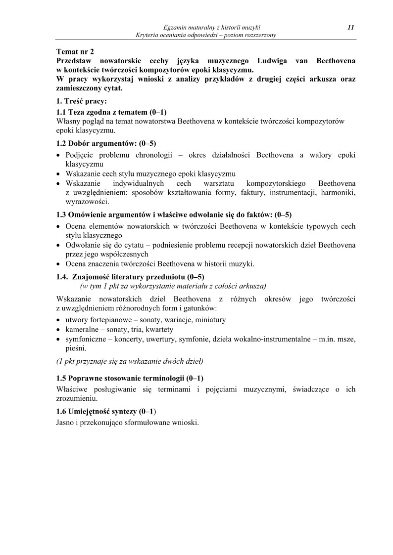 Odpowiedzi - historia muzyki, p. rozszerzony, matura 2012-strona-11