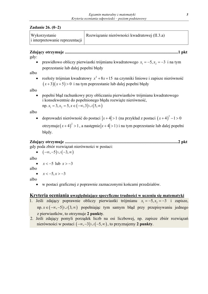 Odpowiedzi - matematyka, p. podstawowy, matura 2012-strona-05