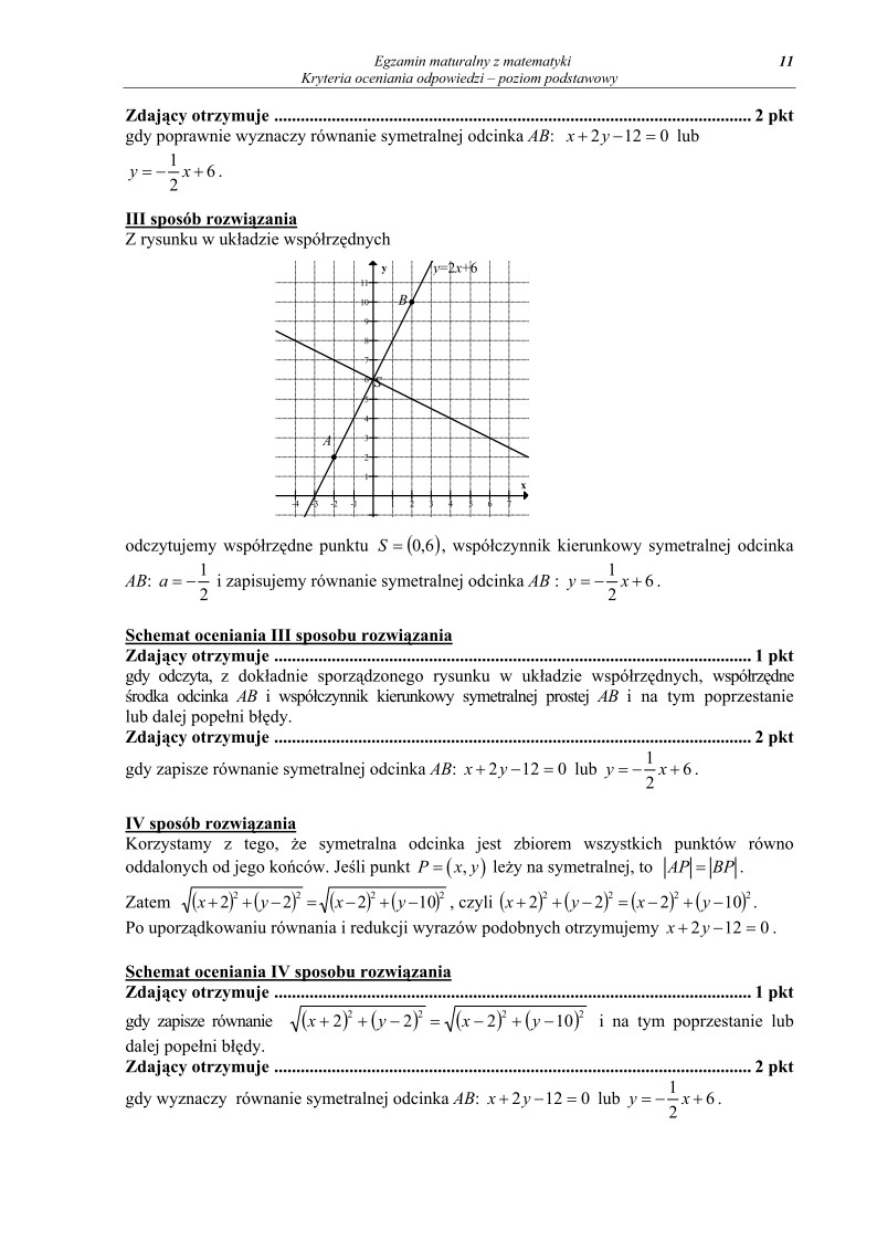 Odpowiedzi - matematyka, p. podstawowy, matura 2012-strona-11