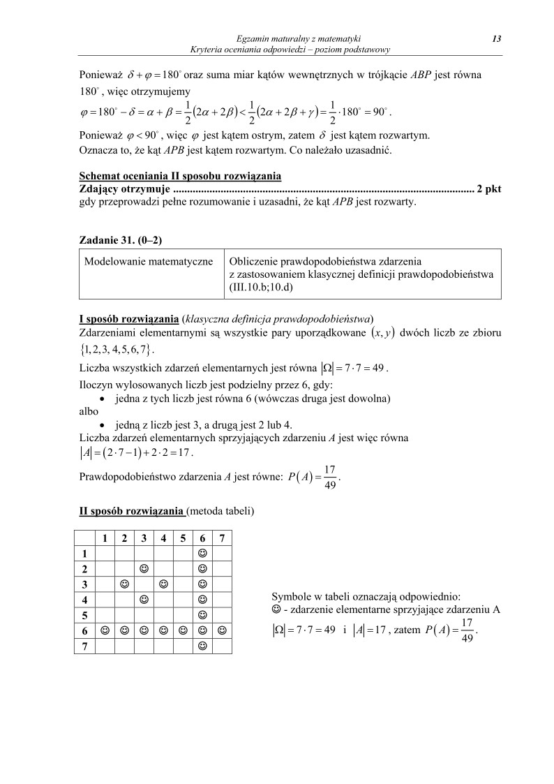 Odpowiedzi - matematyka, p. podstawowy, matura 2012-strona-13