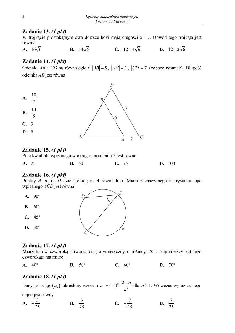 Pytania - matematyka, p. podstawowy, matura 2012-strona-06