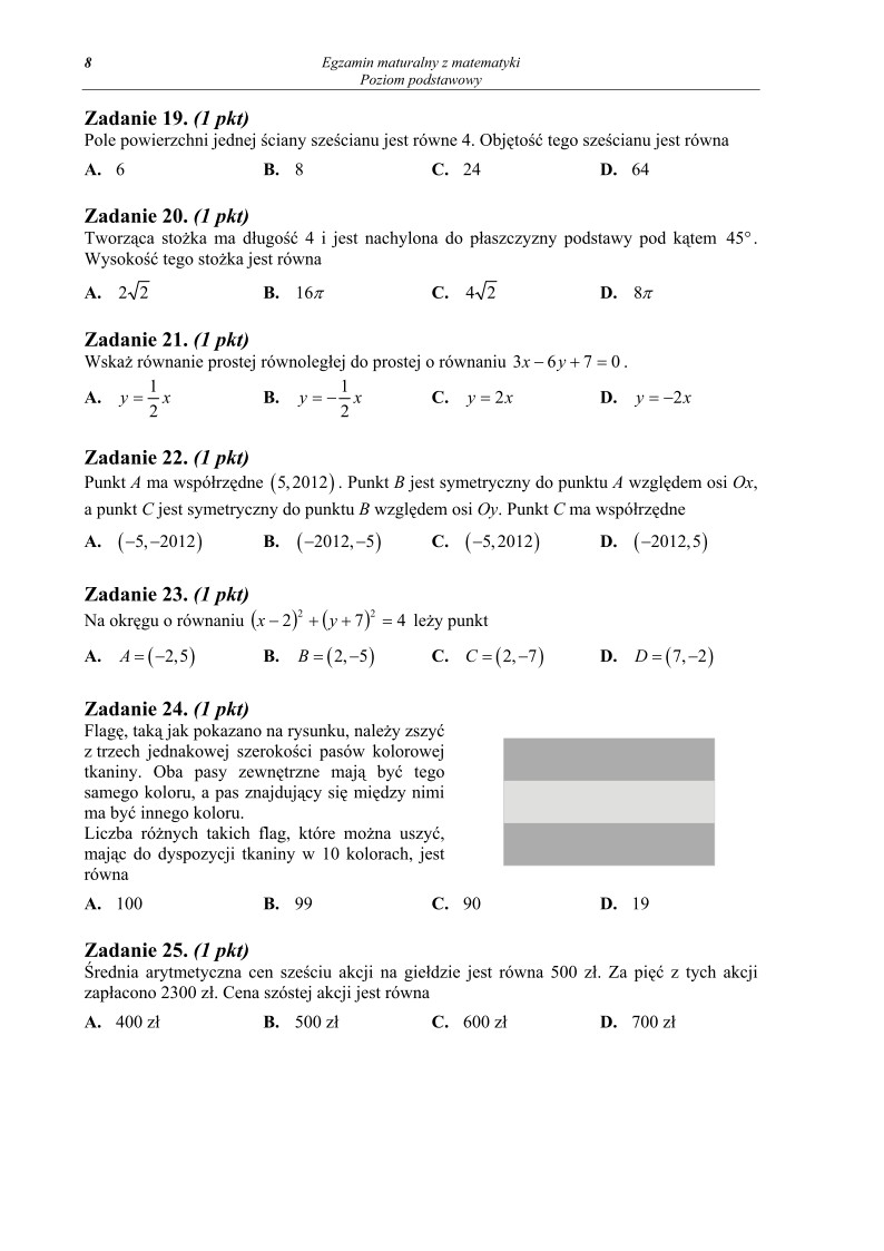 Pytania - matematyka, p. podstawowy, matura 2012-strona-08
