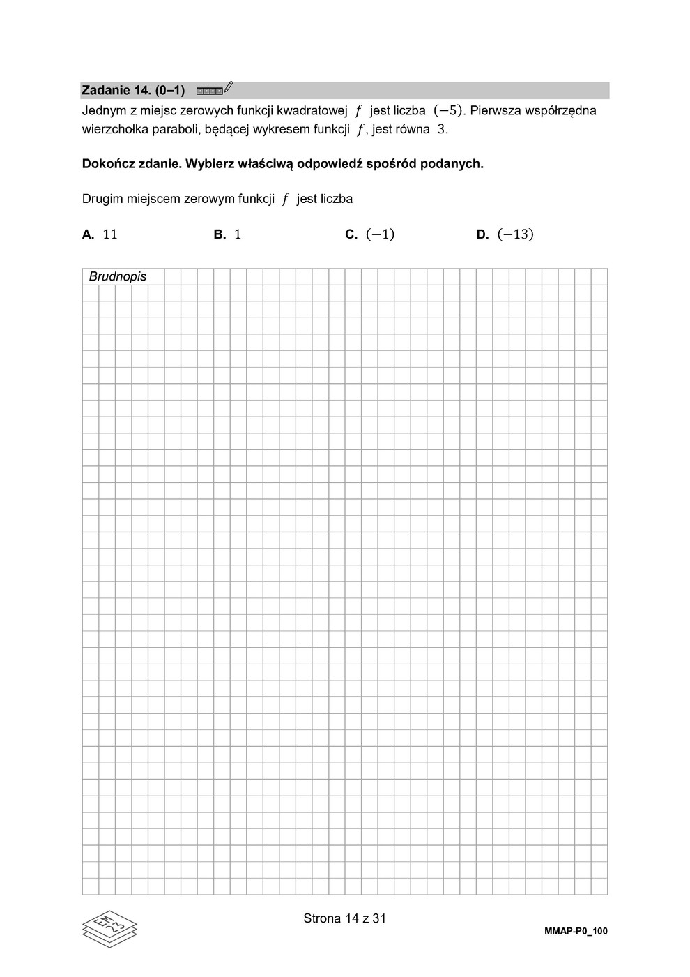 arkusz - matematyka podstawowy - matura 2023 - maj - 0014