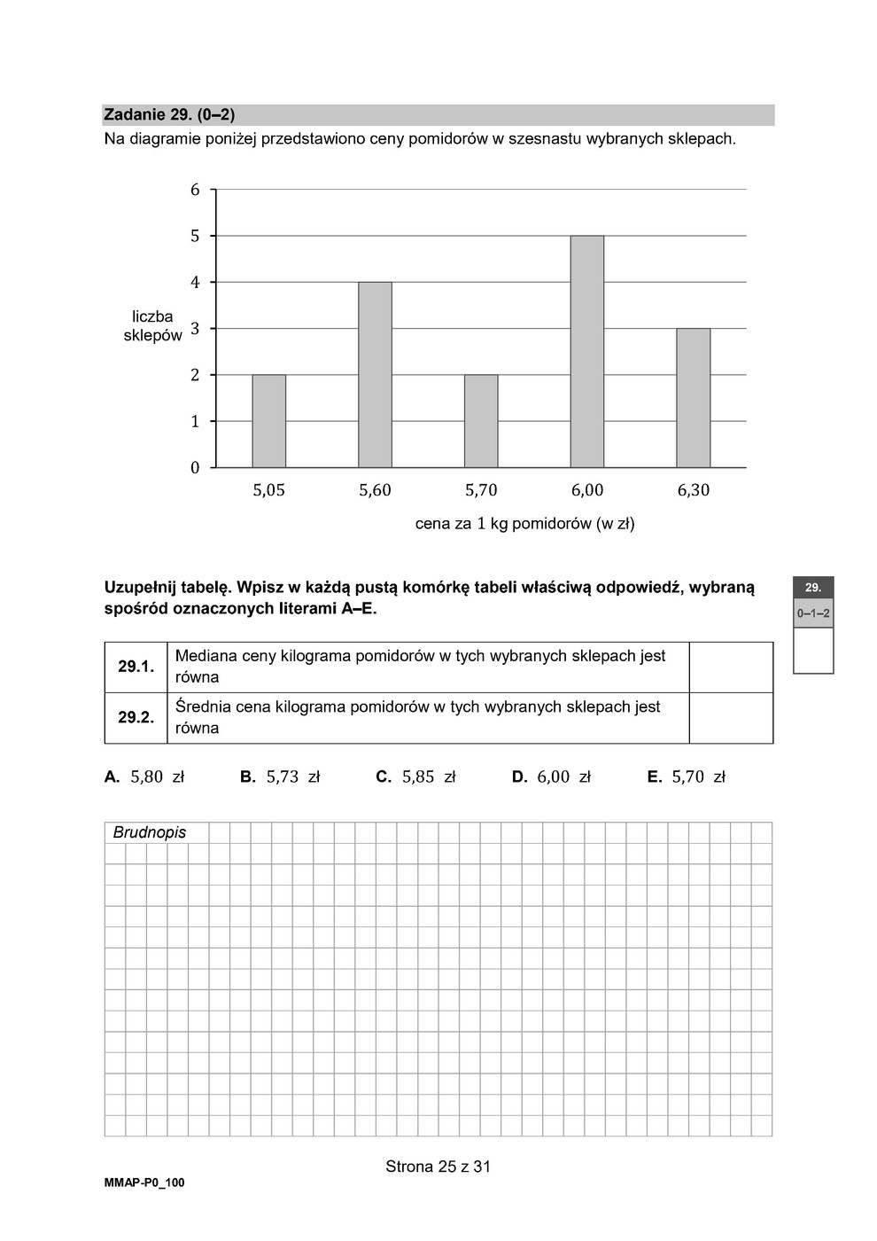 arkusz - matematyka podstawowy - matura 2023 - maj - 0025