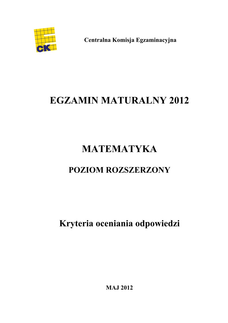 Odpowiedzi - matematyka, p. rozszerzony, matura 2012-strona-01