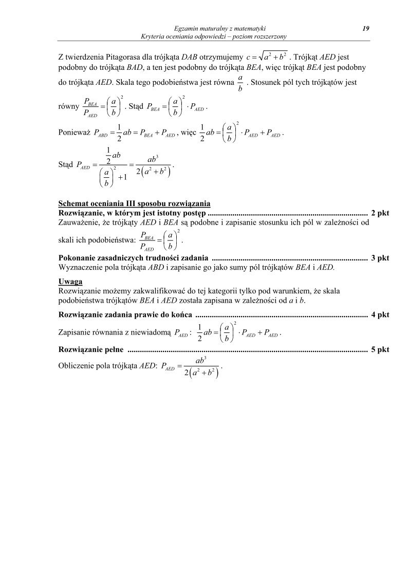 Odpowiedzi - matematyka, p. rozszerzony, matura 2012-strona-19