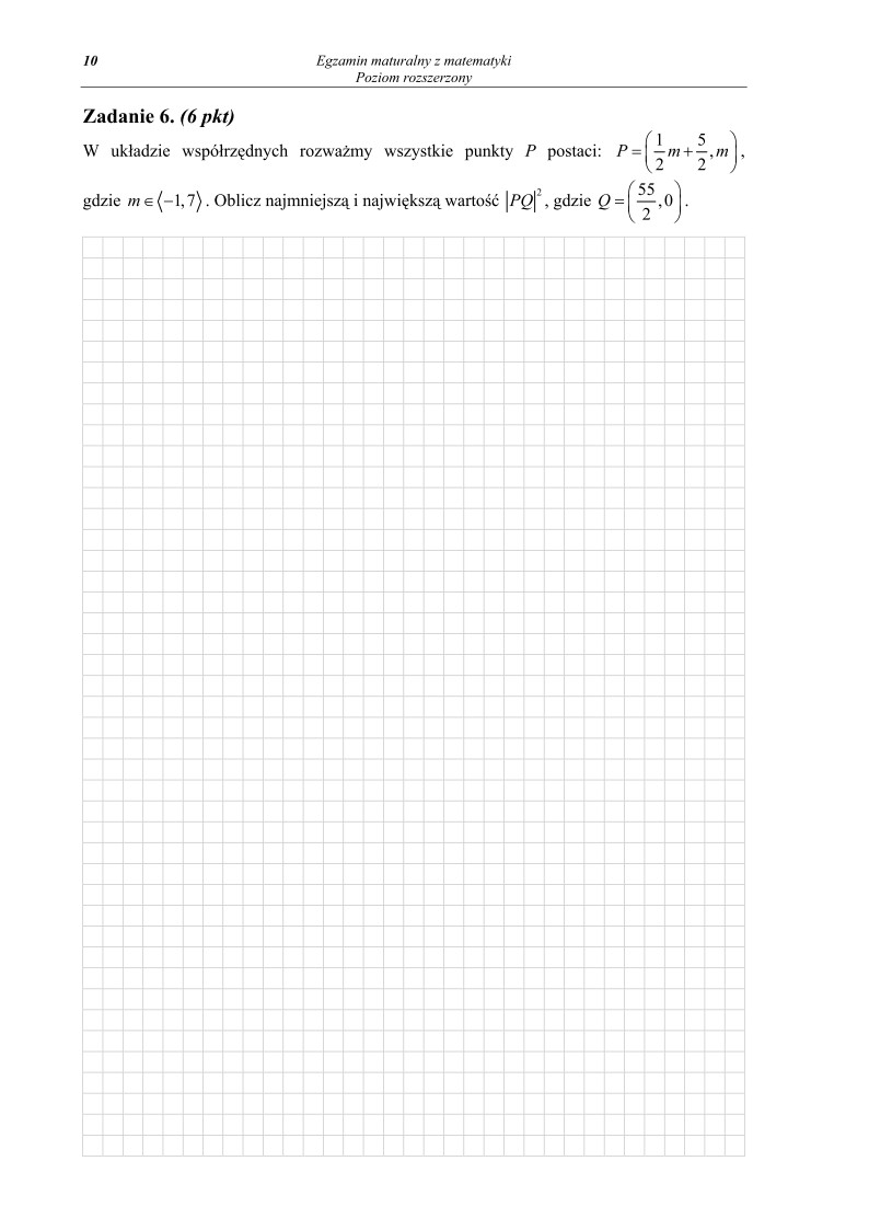 Pytania - matematyka, p. rozszerzony, matura 2012-strona-10