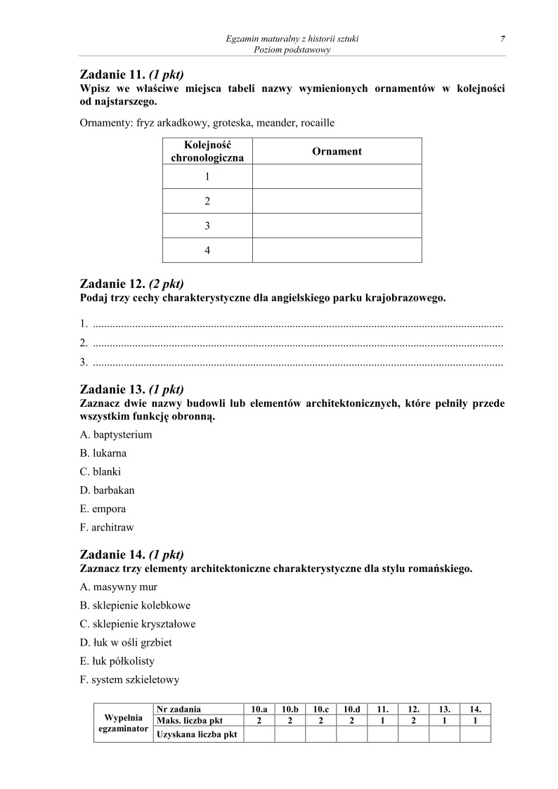 Pytania - historia sztuki, p. podstawowy, matura 2012-strona-07