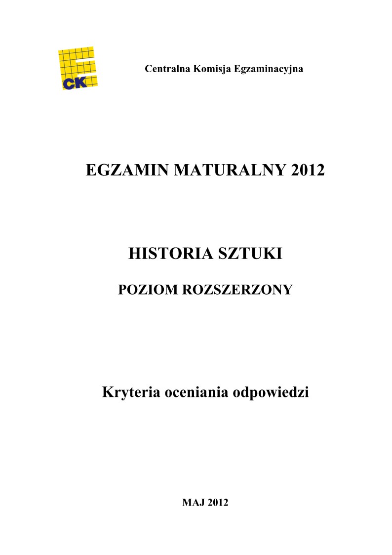Odpowiedzi - historia sztuki, p. rozszerzony, matura 2012-strona-01