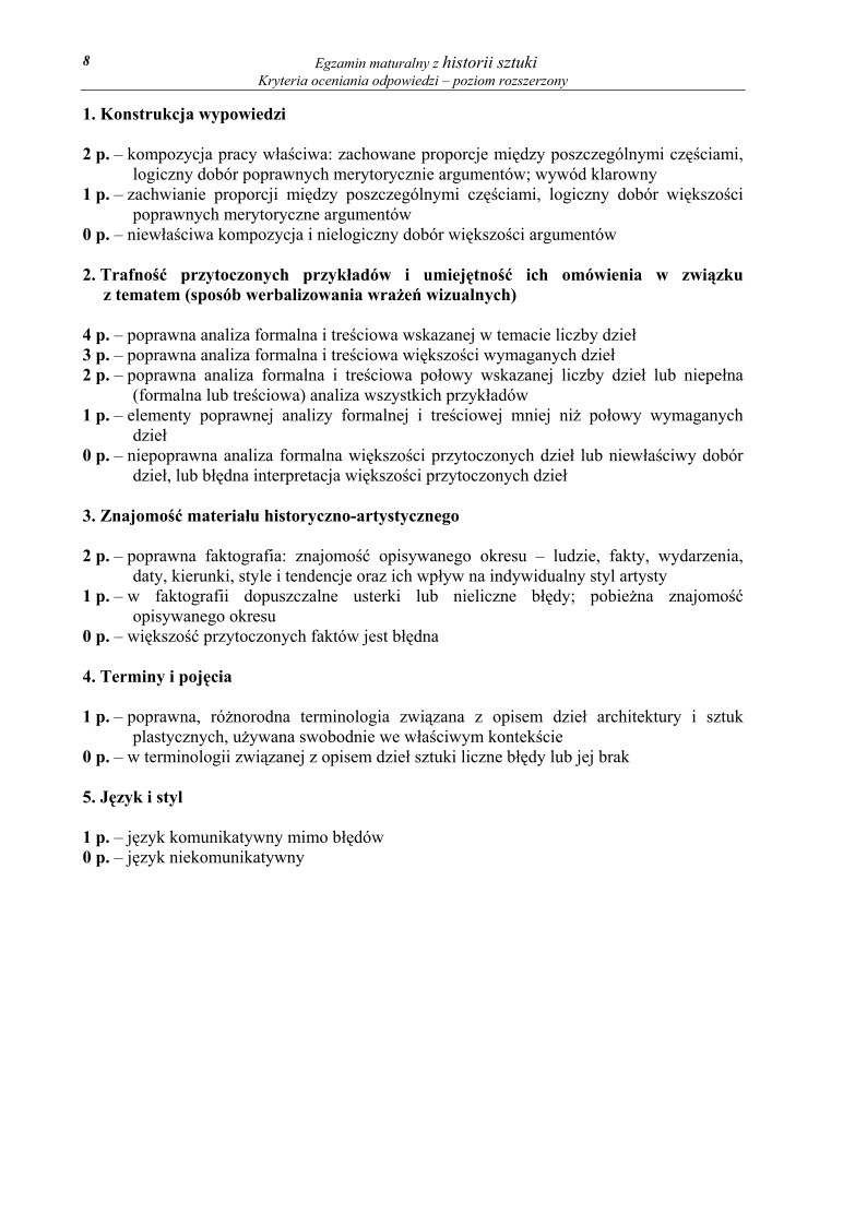 Odpowiedzi - historia sztuki, p. rozszerzony, matura 2012-strona-08