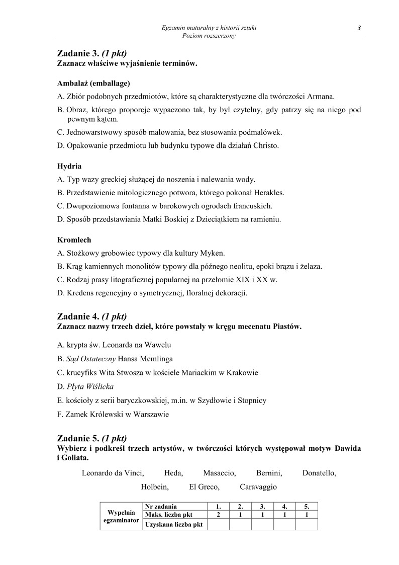 Pytania - historia sztuki, p. rozszerzony, matura 2012-strona-03