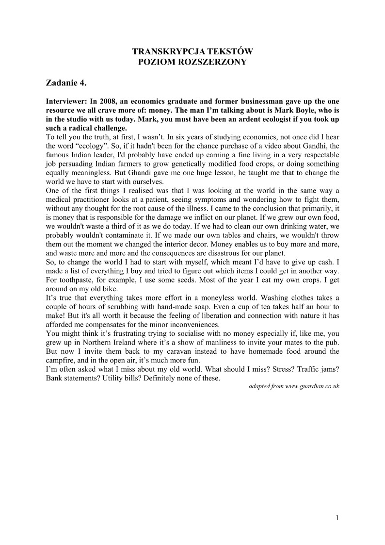 Transkrypcja - angielski, p. rozszerzony, matura 2012-strona-01