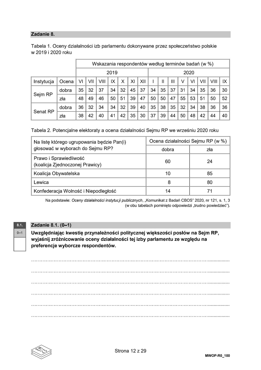 arkusz - WOS - matura 2023 - maj - 0012