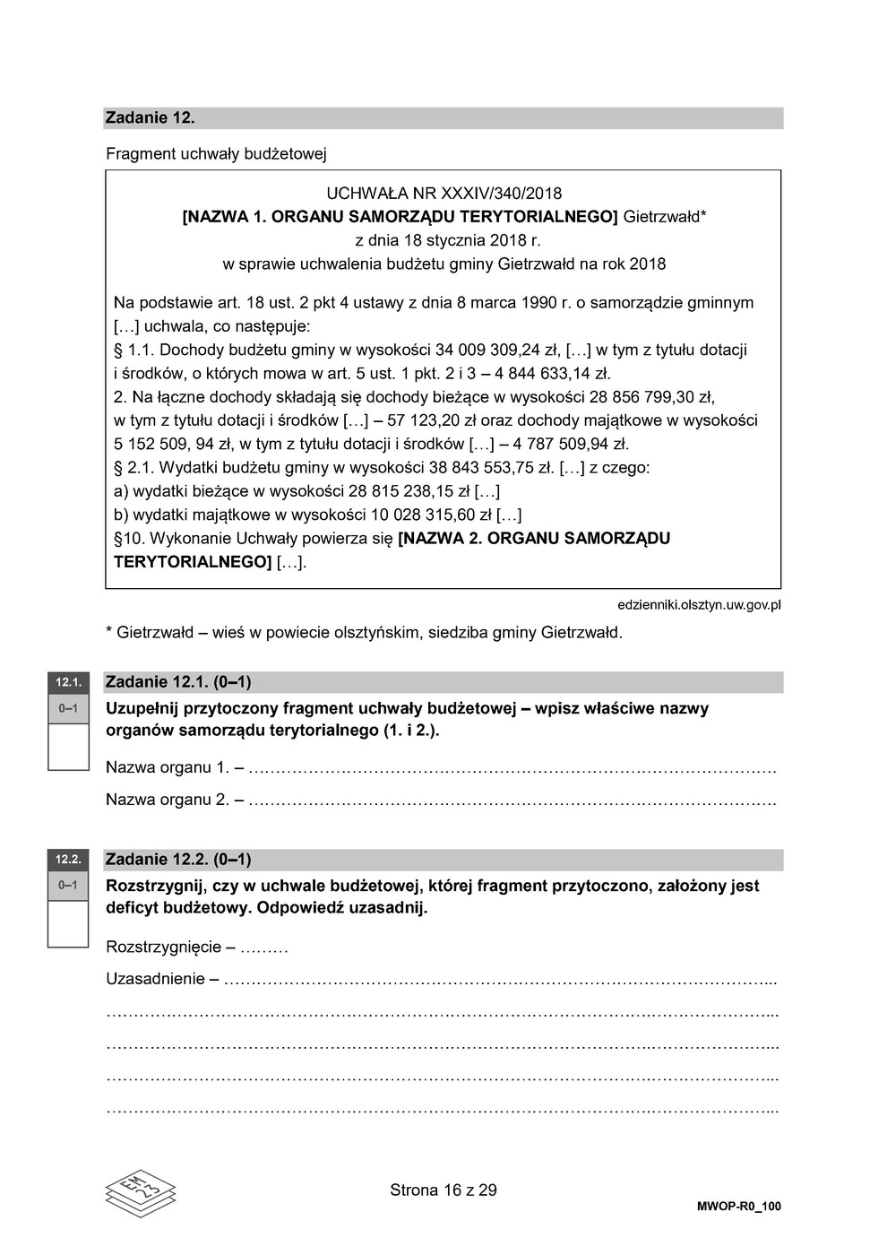 arkusz - WOS - matura 2023 - maj - 0016