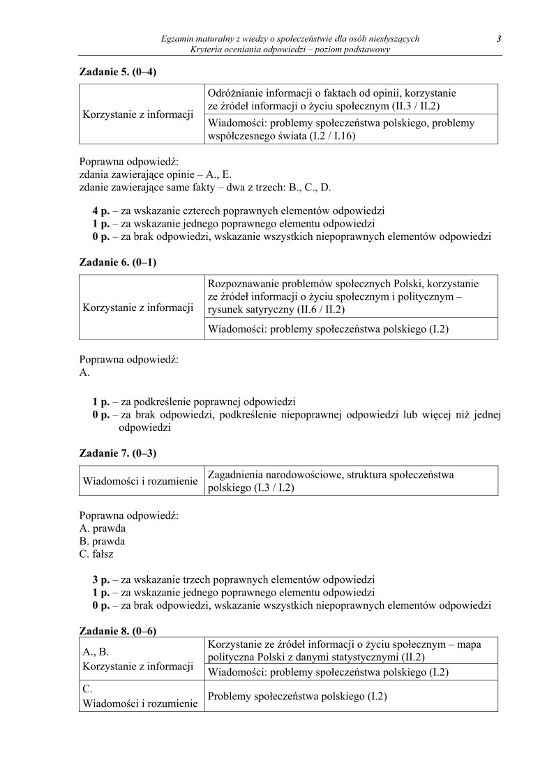 Odpowiedzi - wiedza o spoleczenstwie dla osob nieslyszacych, matura 2012-strona-03