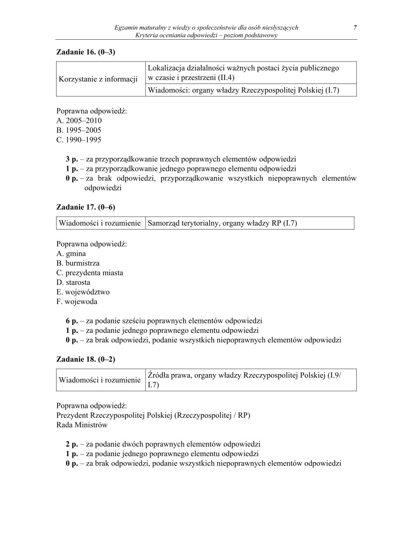 Odpowiedzi - wiedza o spoleczenstwie dla osob nieslyszacych, matura 2012-strona-07