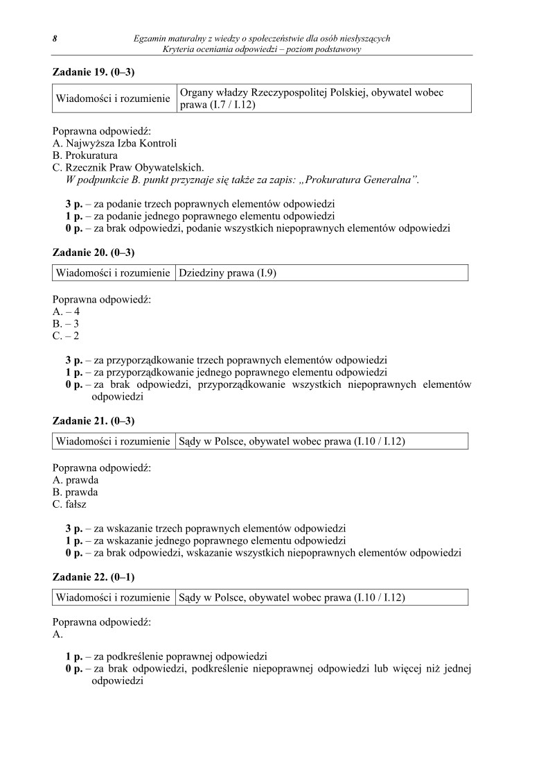 Odpowiedzi - wiedza o spoleczenstwie dla osob nieslyszacych, matura 2012-strona-08