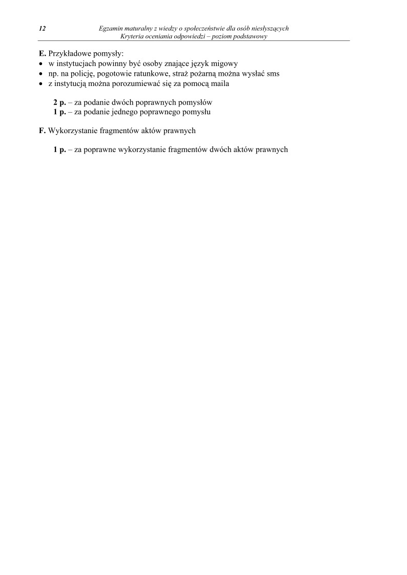 Odpowiedzi - wiedza o spoleczenstwie dla osob nieslyszacych, matura 2012-strona-12