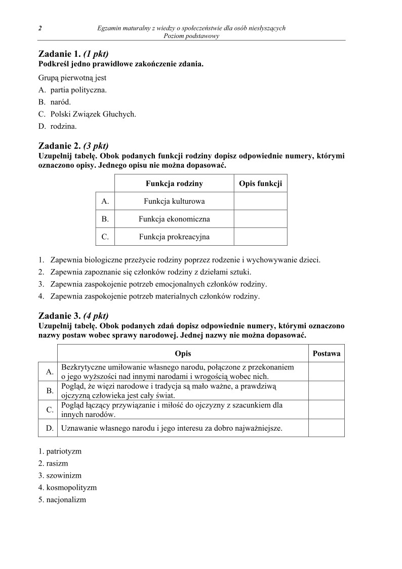 Pytania - wiedza o spoleczenstwie dla osob nieslyszacych, matura 2012-strona-02