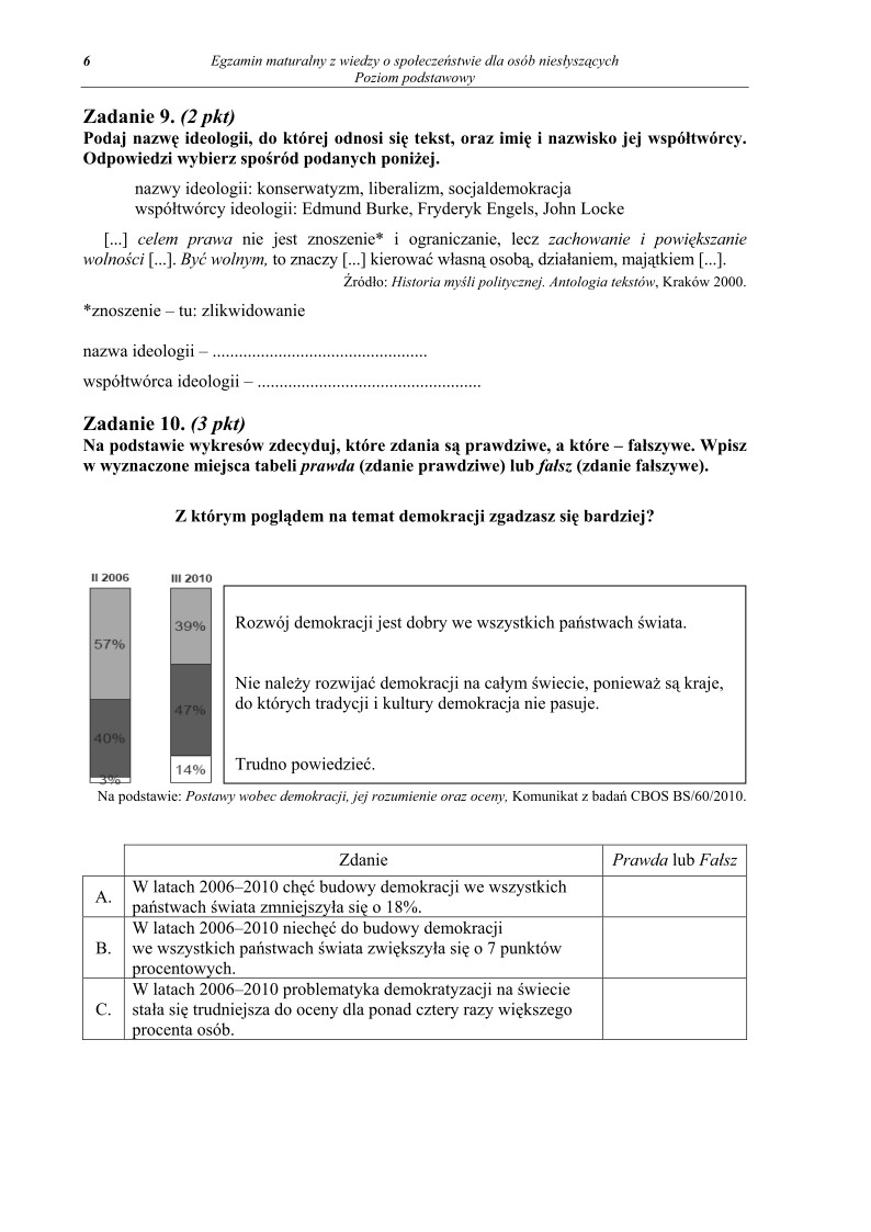 Pytania - wiedza o spoleczenstwie dla osob nieslyszacych, matura 2012-strona-06