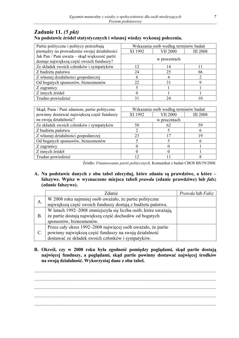 Pytania - wiedza o spoleczenstwie dla osob nieslyszacych, matura 2012-strona-07