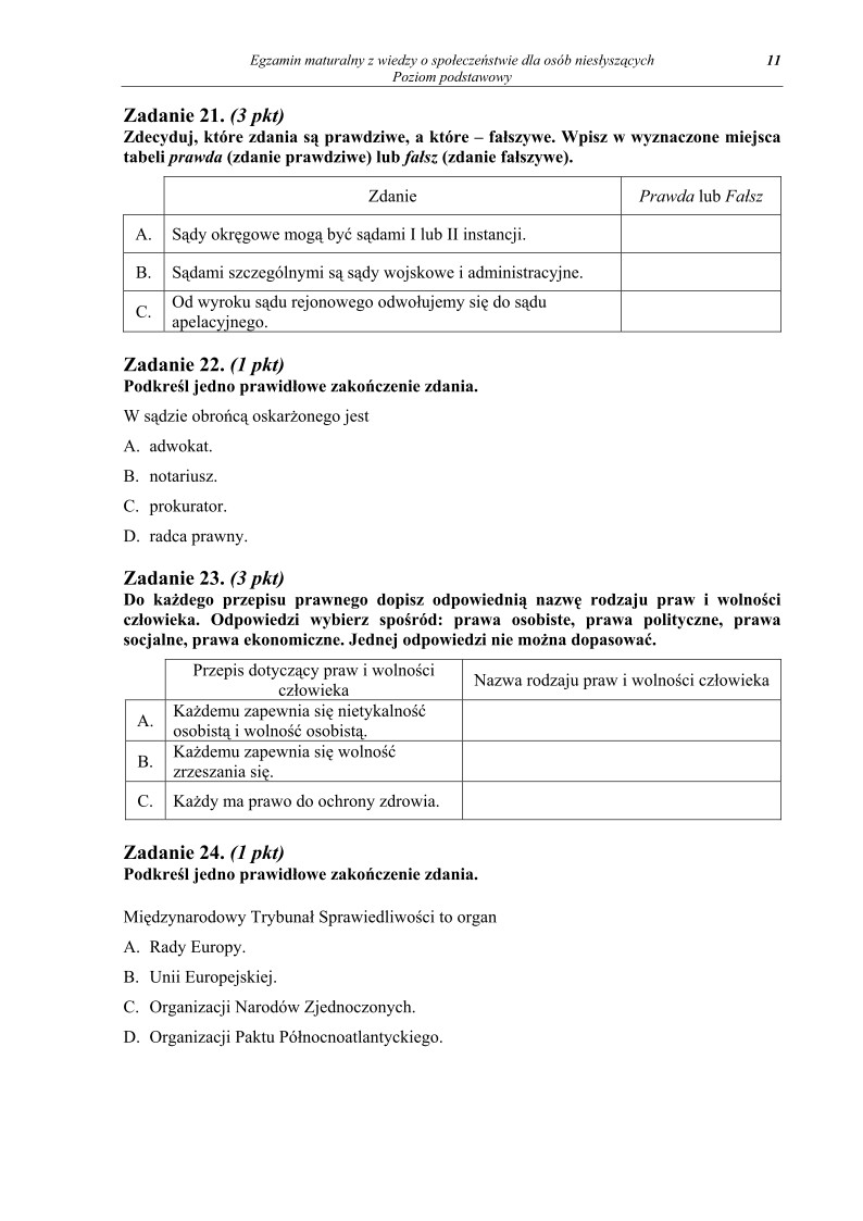 Pytania - wiedza o spoleczenstwie dla osob nieslyszacych, matura 2012-strona-11